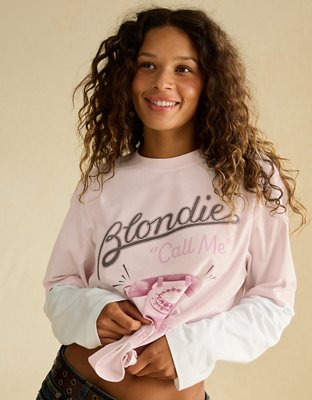 AE Twice As Nice Blondie Graphic T-Shirt - Ballet Pink