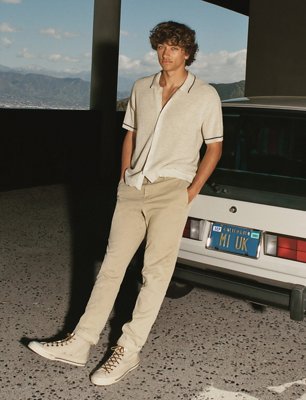 AE Flex Slim Lived-In Khaki Pant - Light Khaki