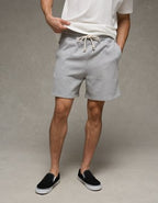 AE 5.5" Laidback Luxe Sweat Short - Heather Gray