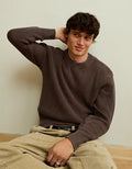 AE Fisherman Crew Neck Sweater - Coffee