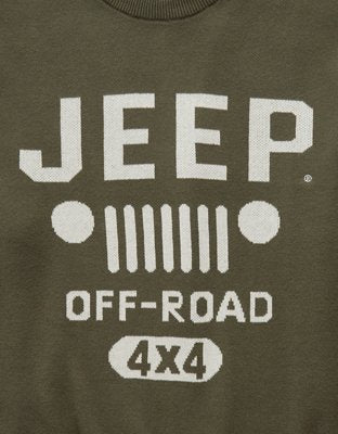 AE Jeep Graphic Sweater - Olive