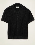 AE Garment-Washed Sweater Polo - Dark Shadow