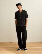 AE Garment-Washed Sweater Polo - Dark Shadow