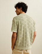 AE Garment-Washed Sweater Polo - Olive