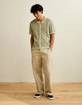 AE Garment-Washed Sweater Polo - Olive