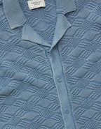 AE Garment-Washed Sweater Polo - Light Blue