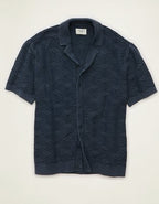 AE Garment-Washed Sweater Polo - Navy
