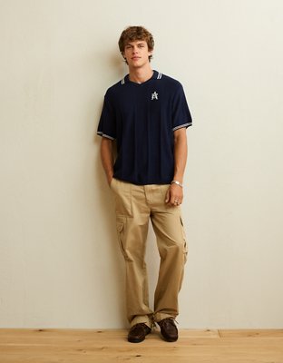 AE Graphic Sweater Polo - Navy
