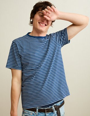 AE Standard Fit Indigo T-Shirt - Navy