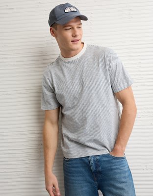 AE Standard Fit Lived-In T-Shirt - Cream