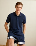 AE Standard Fit 24/7 Training Polo Shirt - Navy