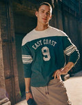 AE Relaxed Fit Long-Sleeve Varsity Graphic T-Shirt - Green