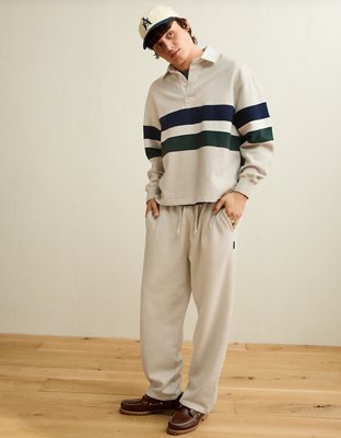 AE Laidback Luxe Rugby Sweatshirt - Storm Heather