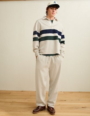 AE Laidback Luxe Rugby Sweatshirt - Storm Heather