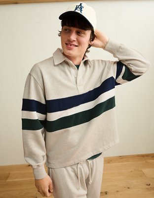 AE Laidback Luxe Rugby Sweatshirt - Storm Heather