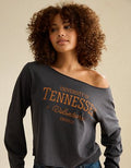 AE Tennessee Volunteers Off-the-Shoulder Graphic T-Shirt - Black