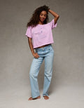 AE Boxy Snoopy Graphic T-Shirt - Purple