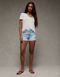 AE 3" Strigid Curvy Super High-Waisted Relaxed Denim Short - Light Bright Indigo