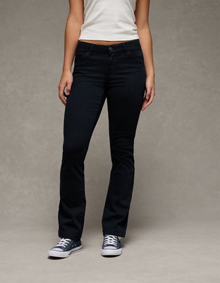 AE Stretch Low-Rise Kick Bootcut Khaki Pant - Navy