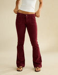 AE Super Low-Rise Corduroy Kick Boot Pant - Maroon