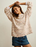 AE Oversized Waffle Crew Pullover - Oatmeal