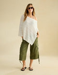 AE Ribbed Sweater Poncho - Cream