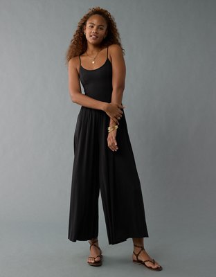 AE Soft & Sexy Wide-Leg Jumpsuit - Black