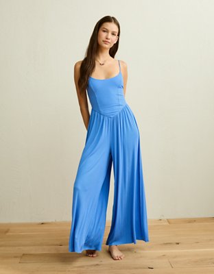 AE Soft & Sexy Corset Jumpsuit - Blooming Bright Blue