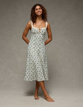 AE Sweetheart Tie-Front Midi Dress - Ivory