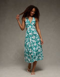 AE V-Neck Cut-Out Midi Dress - Green