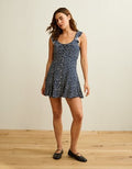AE Ruffle Collar Mini Dress - Navy