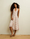 AE V-Neck Corset Maxi Dress - Cream