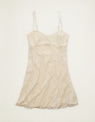 AE Sweetheart Lace Mini Dress - Cream