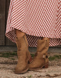 AE Short Moto Boots - Medium Brown