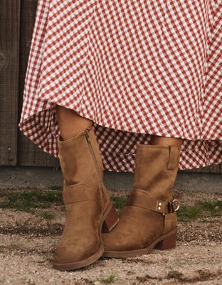 AE Short Moto Boots - Medium Brown