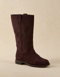 AE Knee-High Slouchy Moto Boot - Chocolate