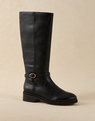 AE Buckle Riding Boot - Black