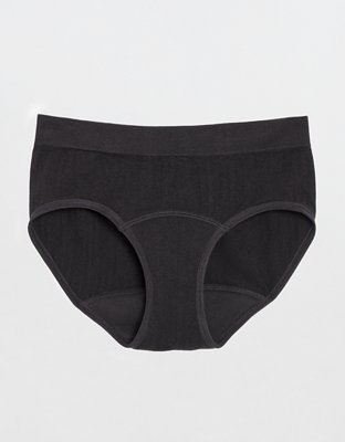 The Period Company Bikini Heavy Flow - Ribbed Sporty Stretch - Black