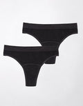 The Period Company Light Flow Thong 2-Pack - Onyx Black