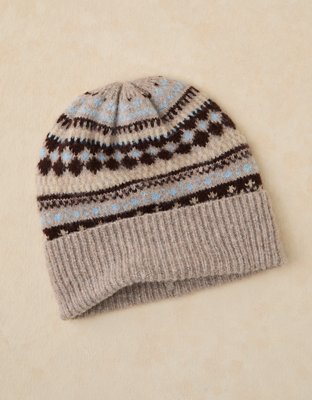 AE Fairisle Beanie - Brown