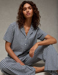 AE Seersucker PJ Top - Navy