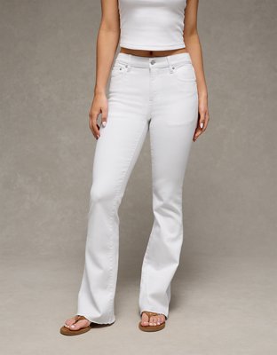AE Super High-Waisted Flare Jean - Bright White