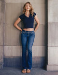 AE Low-Rise Kick Bootcut Jean - Dark Wash