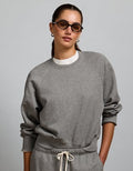 AE77 Lightweight Terry Fleece Raglan Sweatshirt - Heather Gray