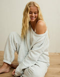 AE Dreamy Fleece Off-the-Shoulder Sweatshirt - Light Heather Gray