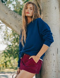 AE Twice As Nice Crew Neck Sweatshirt - Night Time Navy