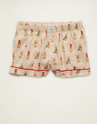 AE Slow Morning Flannel PJ Shorts - Beach Dune