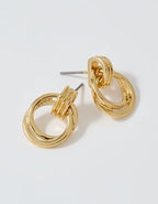 Aerie Mini Double Circle Hoop Earrings - Gold