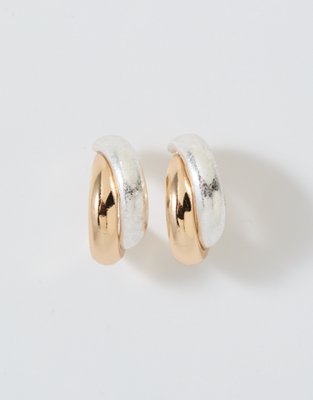 Aerie Double Hoop Earrings - Gold