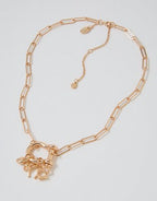 Aerie Horsebit Charm Necklace - Gold